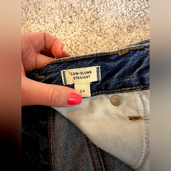Madewell Low Strung Straight Jeans - Size 24 - Picture 5 of 5